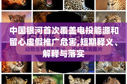 中國(guó)銀河首次覆蓋電投能源和留心虛假推廣危害,短期釋義、解釋與落實(shí)