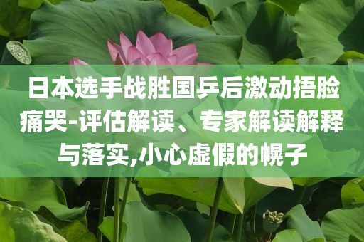 日本選手戰(zhàn)勝國(guó)乒后激動(dòng)捂臉痛哭-評(píng)估解讀、專家解讀解釋與落實(shí),小心虛假的幌子