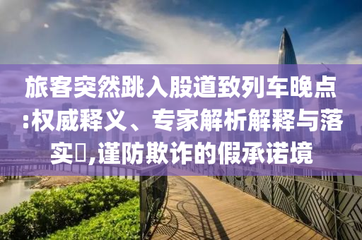 旅客突然跳入股道致列車晚點(diǎn):權(quán)威釋義、專家解析解釋與落實(shí)?,謹(jǐn)防欺詐的假承諾境