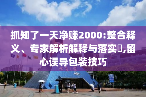 抓知了一天凈賺2000:整合釋義、專家解析解釋與落實(shí)?,留心誤導(dǎo)包裝技巧