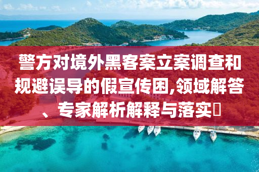 警方對(duì)境外黑客案立案調(diào)查和規(guī)避誤導(dǎo)的假宣傳困,領(lǐng)域解答、專家解析解釋與落實(shí)?