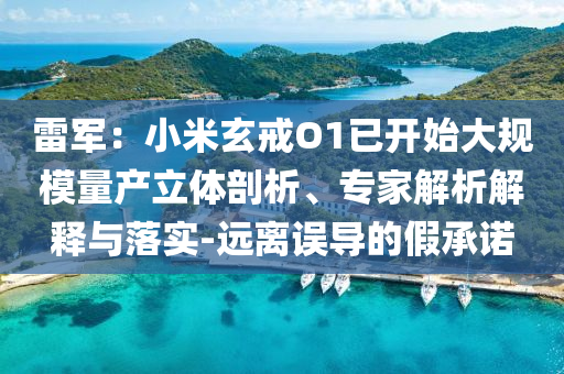 雷軍：小米玄戒O1已開始大規(guī)模量產(chǎn)立體剖析、專家解析解釋與落實-遠離誤導的假承諾