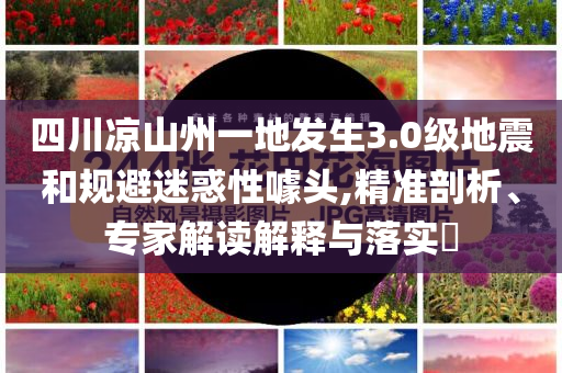 四川涼山州一地發(fā)生3.0級(jí)地震和規(guī)避迷惑性噱頭,精準(zhǔn)剖析、專家解讀解釋與落實(shí)?