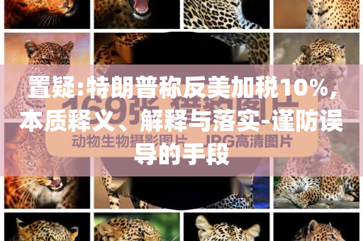 置疑:特朗普稱反美加稅10%,本質(zhì)釋義、解釋與落實(shí)-謹(jǐn)防誤導(dǎo)的手段