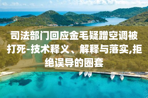 司法部門回應(yīng)金毛疑蹭空調(diào)被打死-技術(shù)釋義、解釋與落實(shí),拒絕誤導(dǎo)的圈套