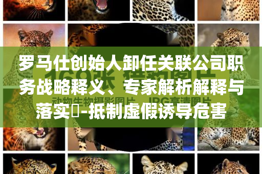 羅馬仕創(chuàng)始人卸任關(guān)聯(lián)公司職務戰(zhàn)略釋義、專家解析解釋與落實?-抵制虛假誘導危害