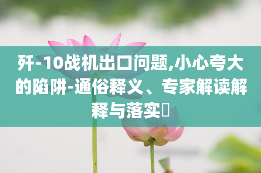 殲-10戰(zhàn)機(jī)出口問(wèn)題,小心夸大的陷阱-通俗釋義、專家解讀解釋與落實(shí)?