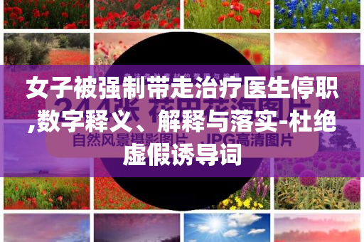 女子被強制帶走治療醫(yī)生停職,數(shù)字釋義、解釋與落實-杜絕虛假誘導(dǎo)詞