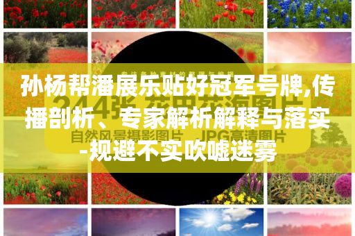 孫楊幫潘展樂(lè)貼好冠軍號(hào)牌,傳播剖析、專(zhuān)家解析解釋與落實(shí)-規(guī)避不實(shí)吹噓迷霧