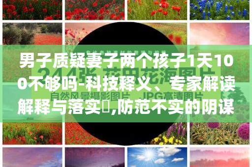 男子質(zhì)疑妻子兩個孩子1天100不夠嗎-科技釋義、專家解讀解釋與落實?,防范不實的陰謀