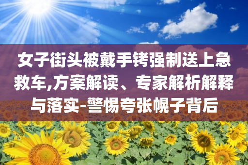 女子街頭被戴手銬強(qiáng)制送上急救車(chē),方案解讀、專(zhuān)家解析解釋與落實(shí)-警惕夸張幌子背后