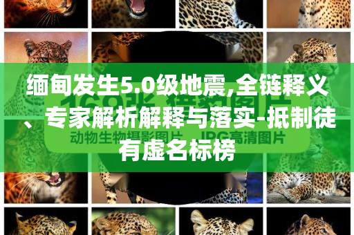 緬甸發(fā)生5.0級地震,全鏈釋義、專家解析解釋與落實-抵制徒有虛名標榜